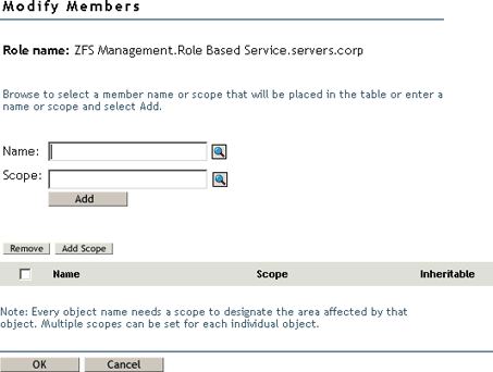 Modify Members page