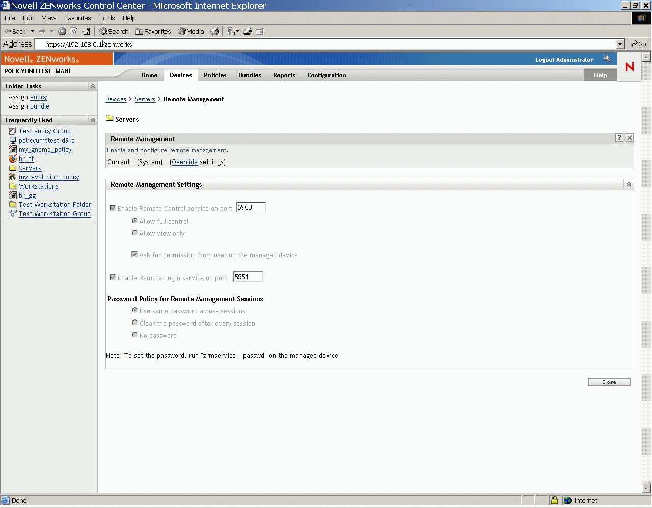 Novell Doc Novell ZENworks 7.2 Linux Management Administration Guide