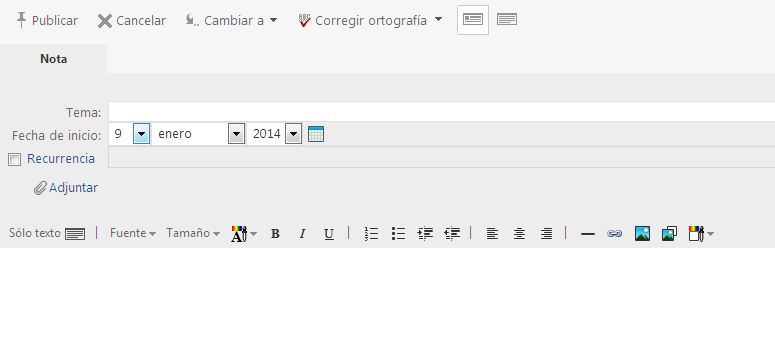 Envío de un elemento a una carpeta compartida