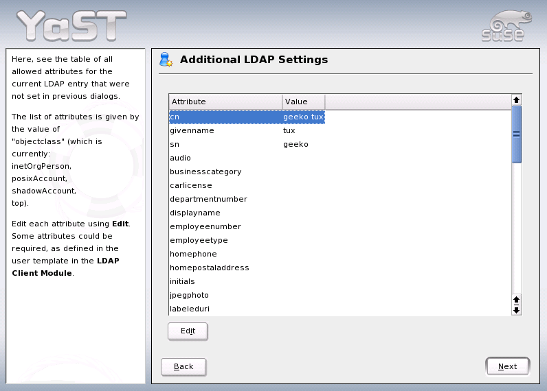 Novell Documentation Novell Linux Small Business Suite 9 LDAP A