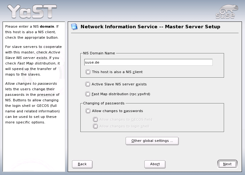 Novell Documentation Novell Linux Small Business Suite 9 NIS