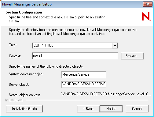 System Configuration dialog box