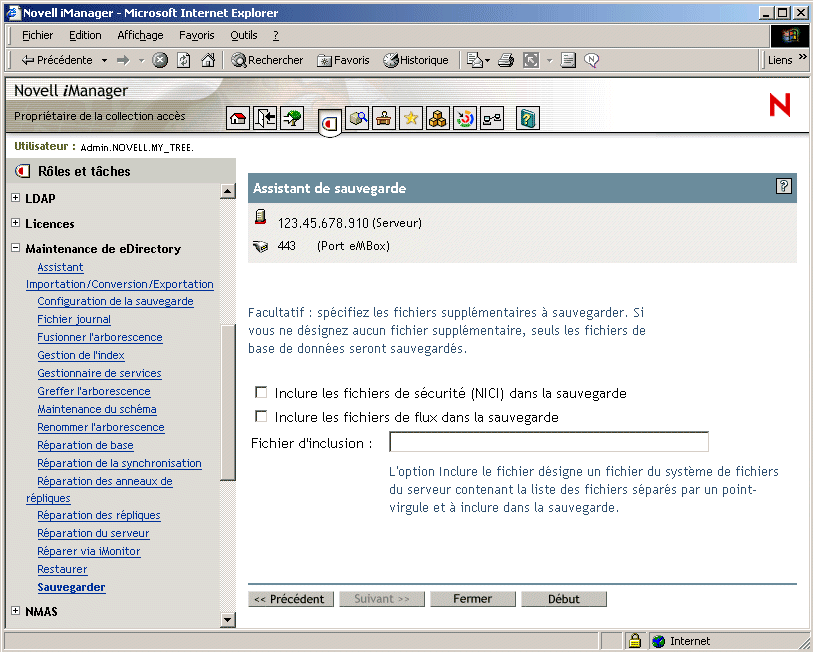 Novell Documentation: eDirectory 8.8 - Utilisation de Novell iManager ...
