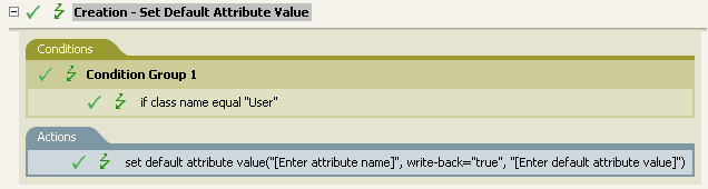 Policy to set default attribute value