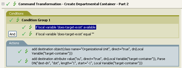 Policy to create department container part 2