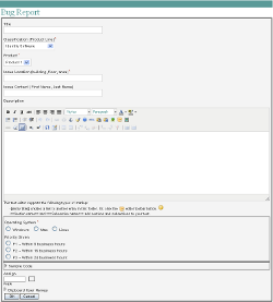 Bug/Issue Management and Tracking Form