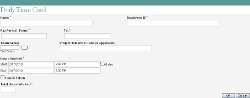Daily Time Card Form