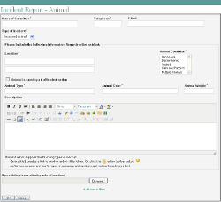 Incident Report - Animal Form