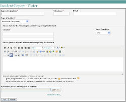 Incident Report - Water Form