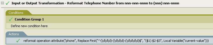 输入或输出转换 - 重设电话号码的格式